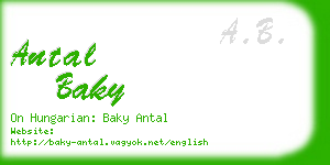 antal baky business card